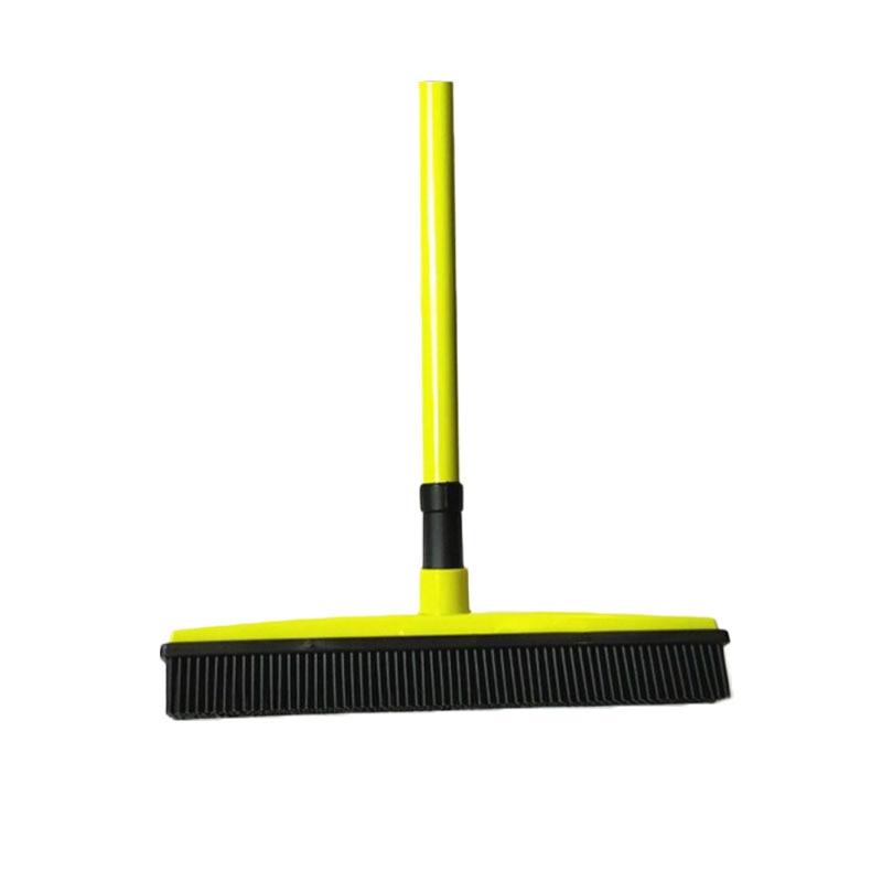 Rubber Broom Pet Hair Lint Removal Device Telescopic Bristles Magic Clean Sweeper Squeegee Scratch Bristle Long Push Broom