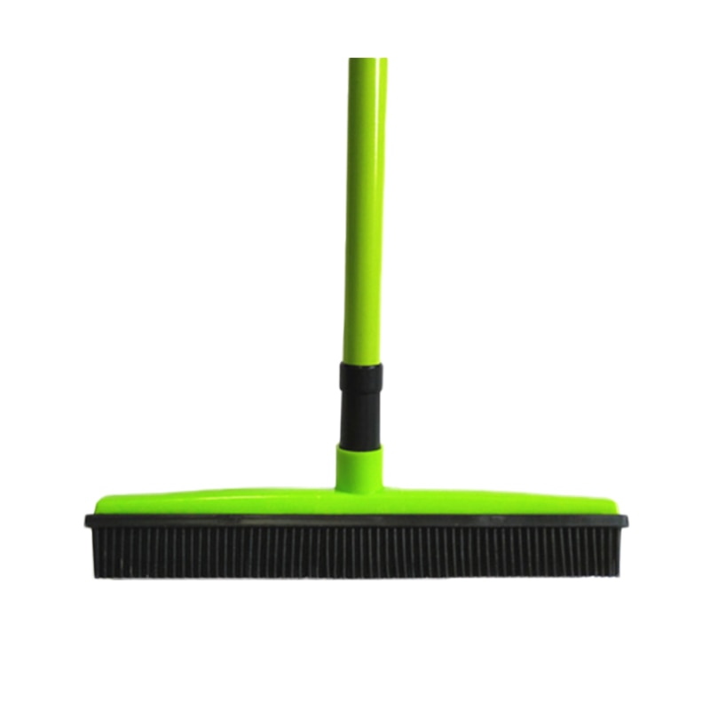 Rubber Broom Pet Hair Lint Removal Device Telescopic Bristles Magic Clean Sweeper Squeegee Scratch Bristle Long Push Broom