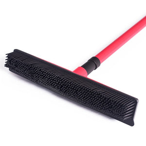 Rubber Broom Pet Hair Lint Removal Device Telescopic Bristles Magic Clean Sweeper Squeegee Scratch Bristle Long Push Broom